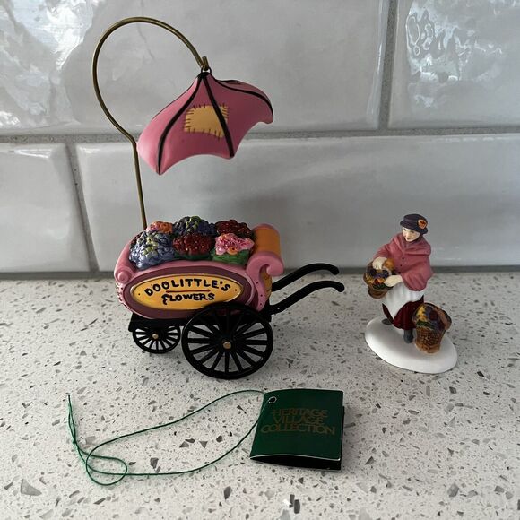 Chelsea Market Flower Monger Dept 56 Heritage Village Hand Painted Porcelain - Picture 1 of 6